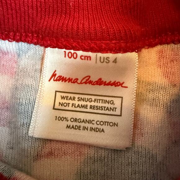 Hanna Andersson Candy Cane Long John Pajama Set 100cm 4 - Picture 7 of 14